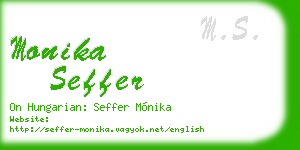 monika seffer business card