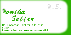 monika seffer business card